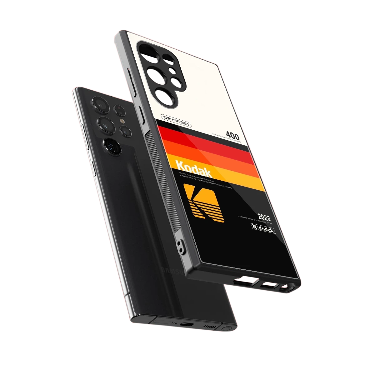 Keep Happiness sleek samsung galaxy s23 ultra cover with tempered glass back and TPU edges