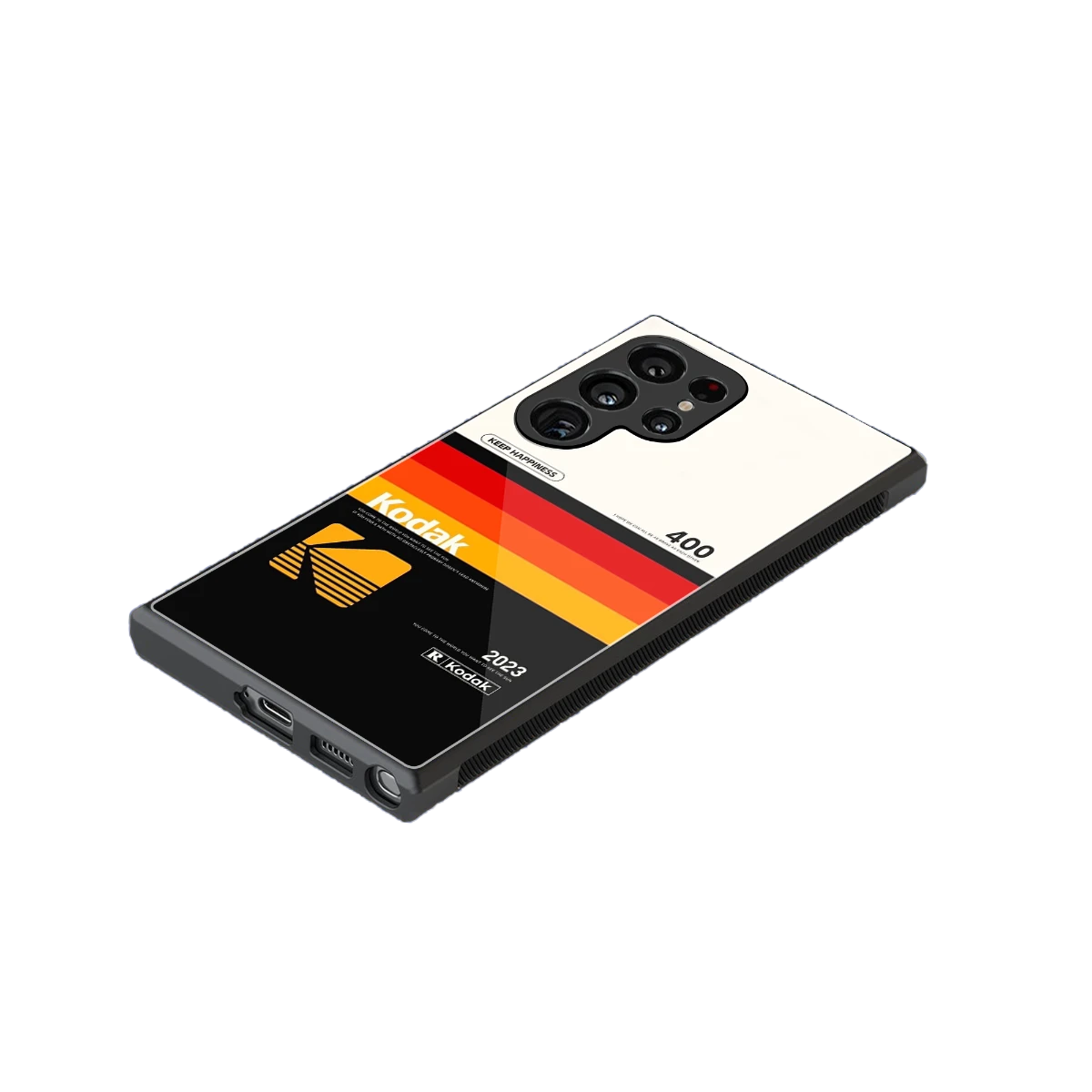 Keep Happiness stylish phone case for samsung galaxy s23 ultra | glossy glass and slim fit