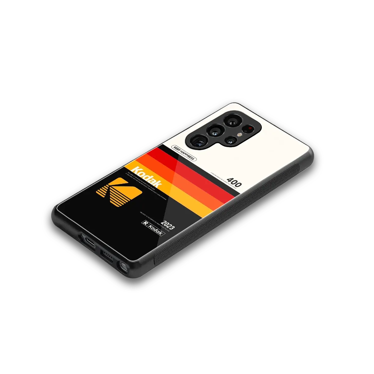 Keep Happiness stylish phone case for samsung galaxy s25 ultra | glossy glass and slim fit
