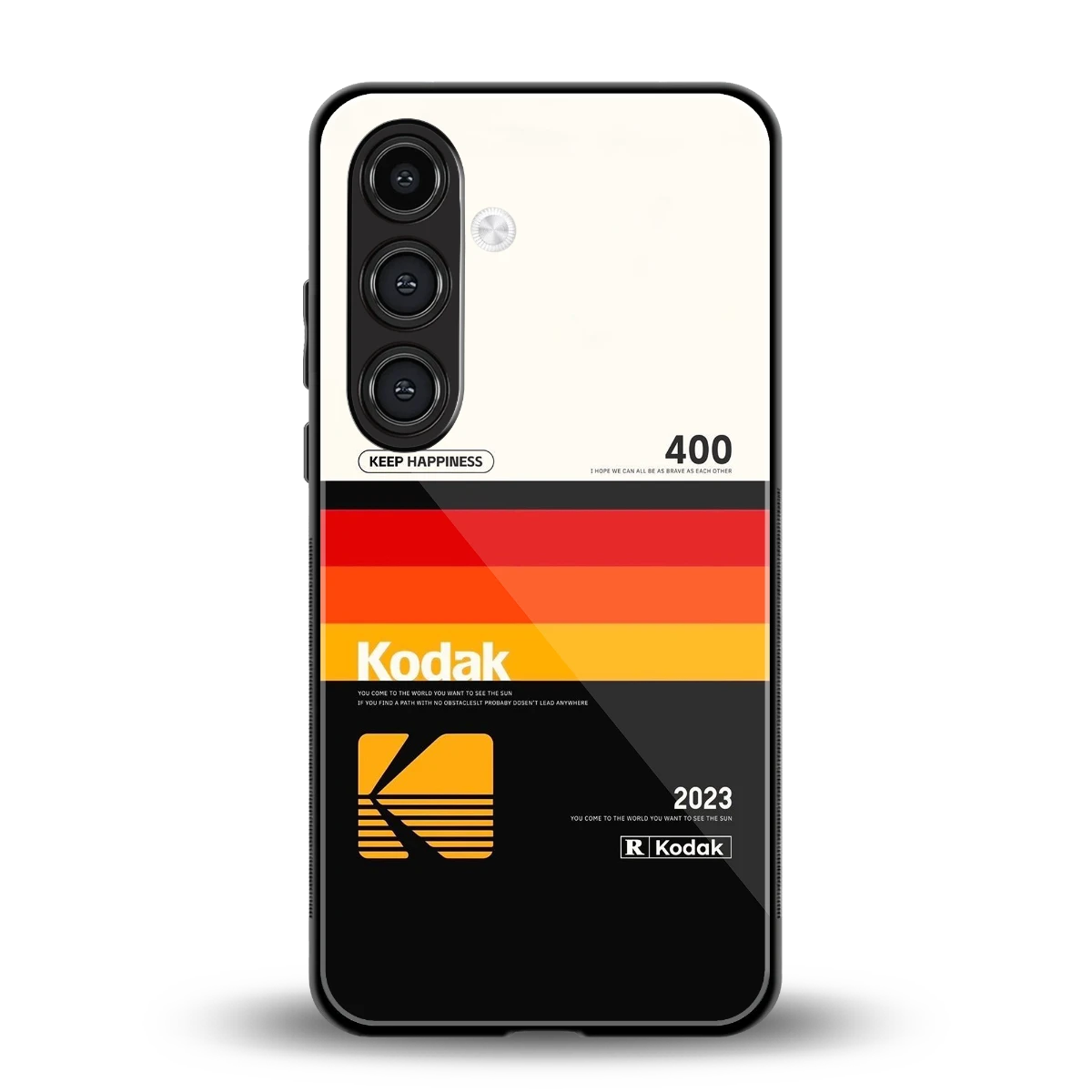 Keep Happiness back phone cover | glass case for samsung galaxy s24 plus