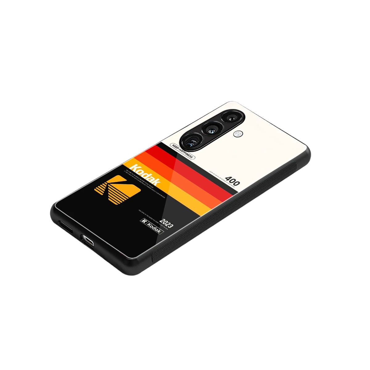 Keep Happiness stylish phone case for samsung galaxy s24 | glossy glass and slim fit