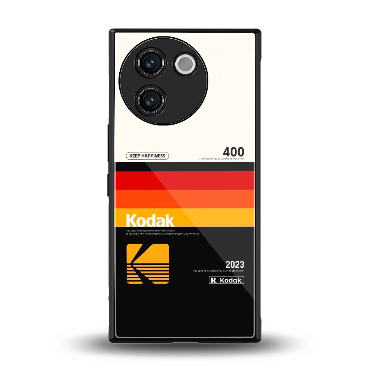 Keep Happiness back phone cover | glass case for vivo v30e