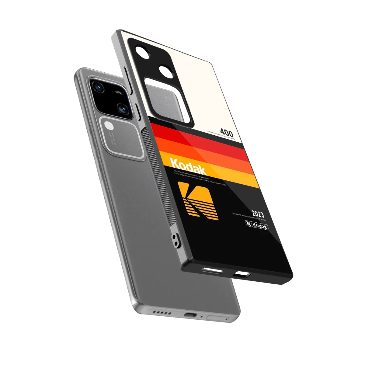 Keep Happiness sleek vivo v30 cover with tempered glass back and TPU edges