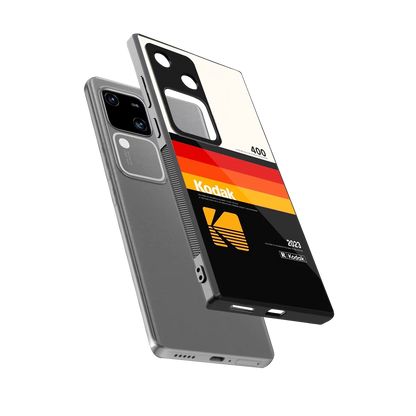 Keep Happiness sleek vivo v30 cover with tempered glass back and TPU edges