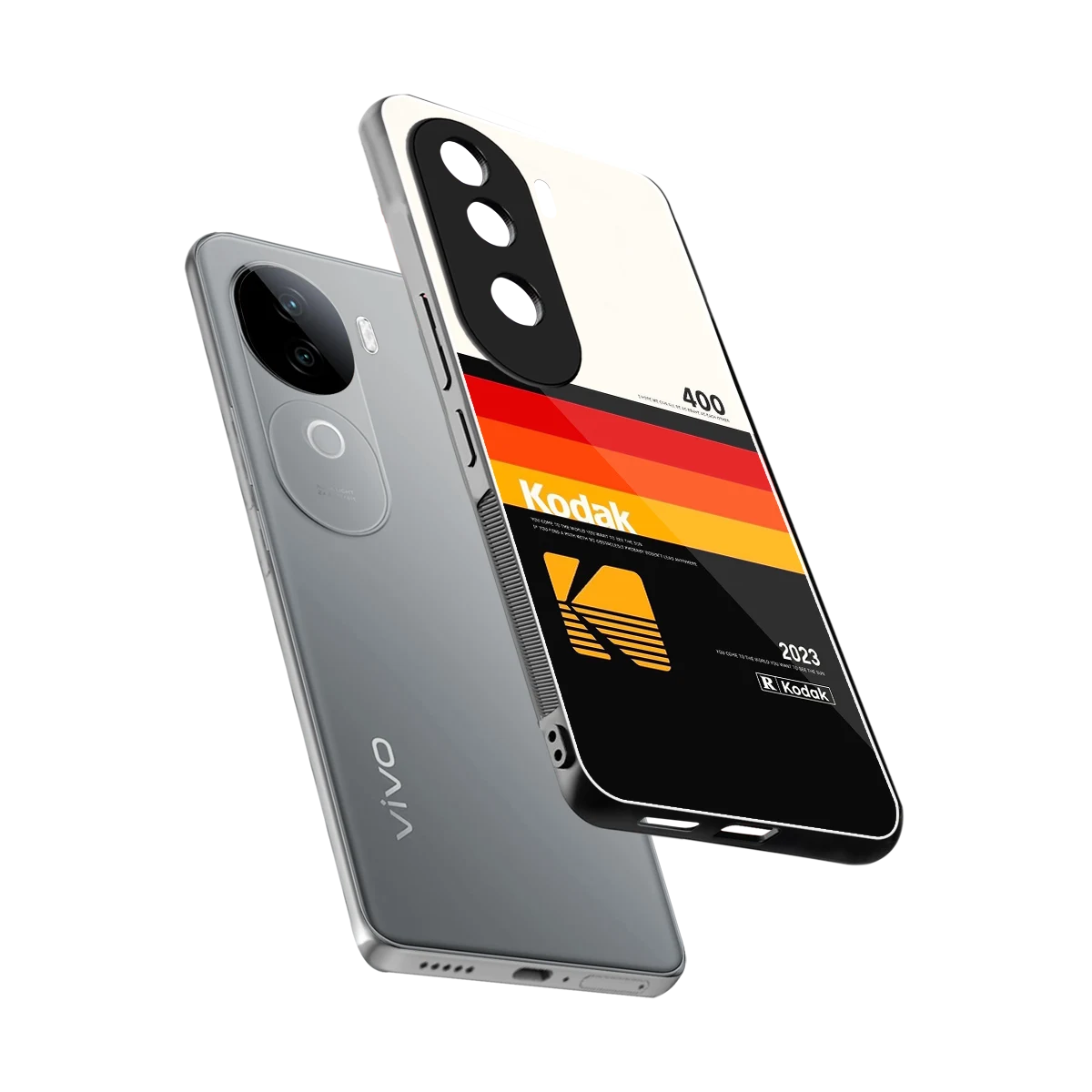 Keep Happiness sleek vivo v40e cover with tempered glass back and TPU edges