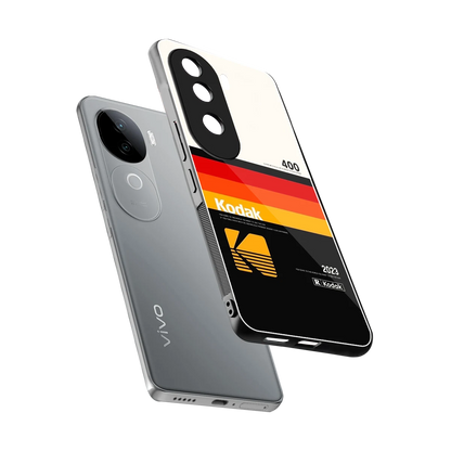 Keep Happiness sleek vivo v40e cover with tempered glass back and TPU edges