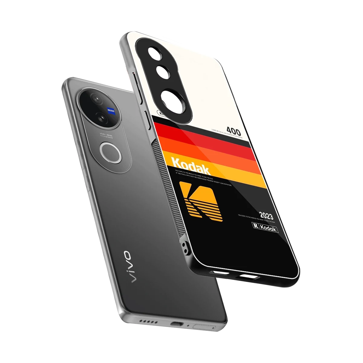 Keep Happiness sleek vivo v50 cover with tempered glass back and TPU edges