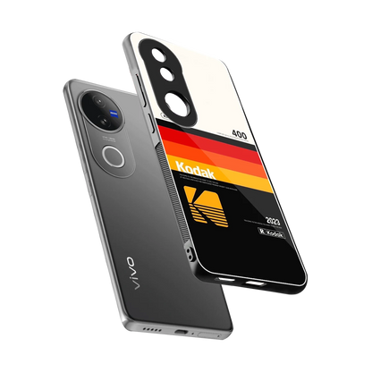 Keep Happiness sleek vivo v50 cover with tempered glass back and TPU edges