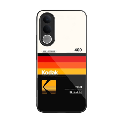 Keep Happiness back phone cover | glass case for vivo v70 fe