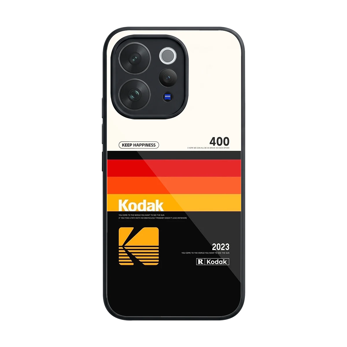 Keep Happiness back phone cover | glass case for vivo v70