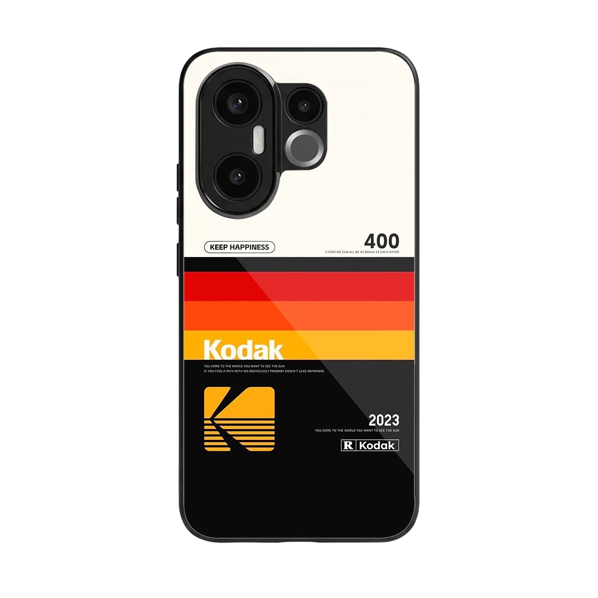 Keep Happiness back phone cover | glass case for vivo x200 fe