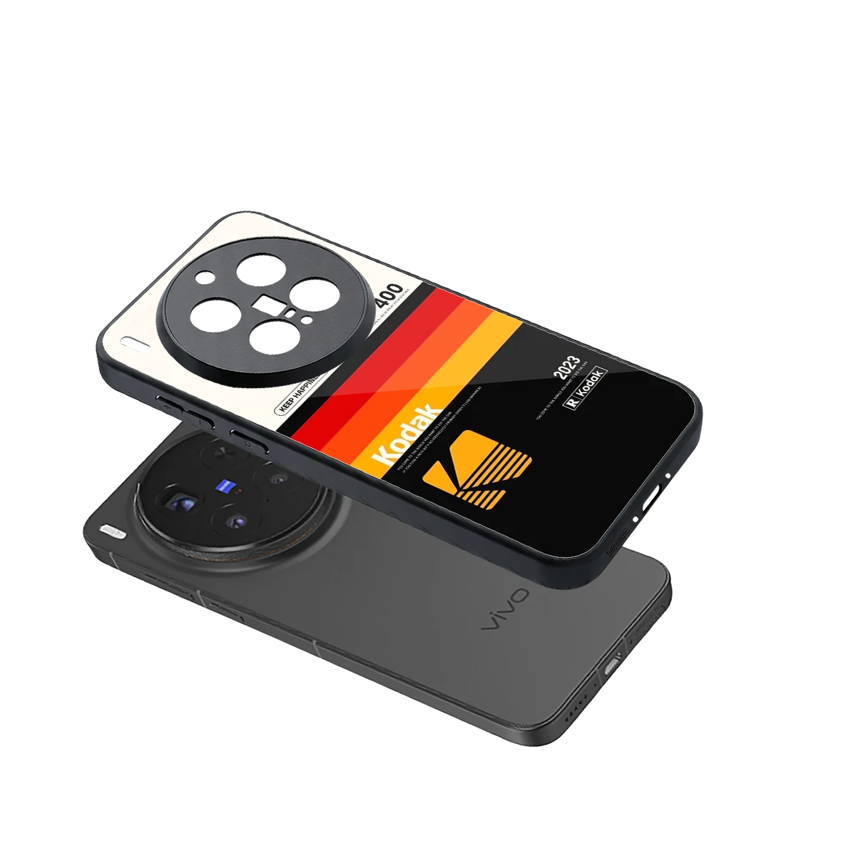 Keep Happiness sleek vivo x300 pro cover with tempered glass back and TPU edges