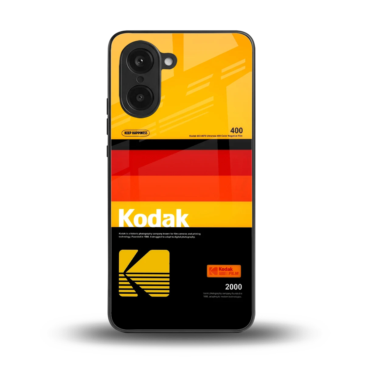 Keep Happiness Yellow back phone cover | glass case for oneplus nord ce5 5g