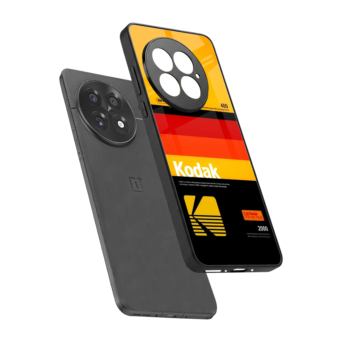 Keep Happiness Yellow sleek oneplus 13 cover with tempered glass back and TPU edges