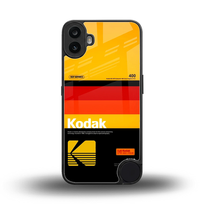 Keep Happiness Yellow back phone cover | glass case for cmf nothing phone 1