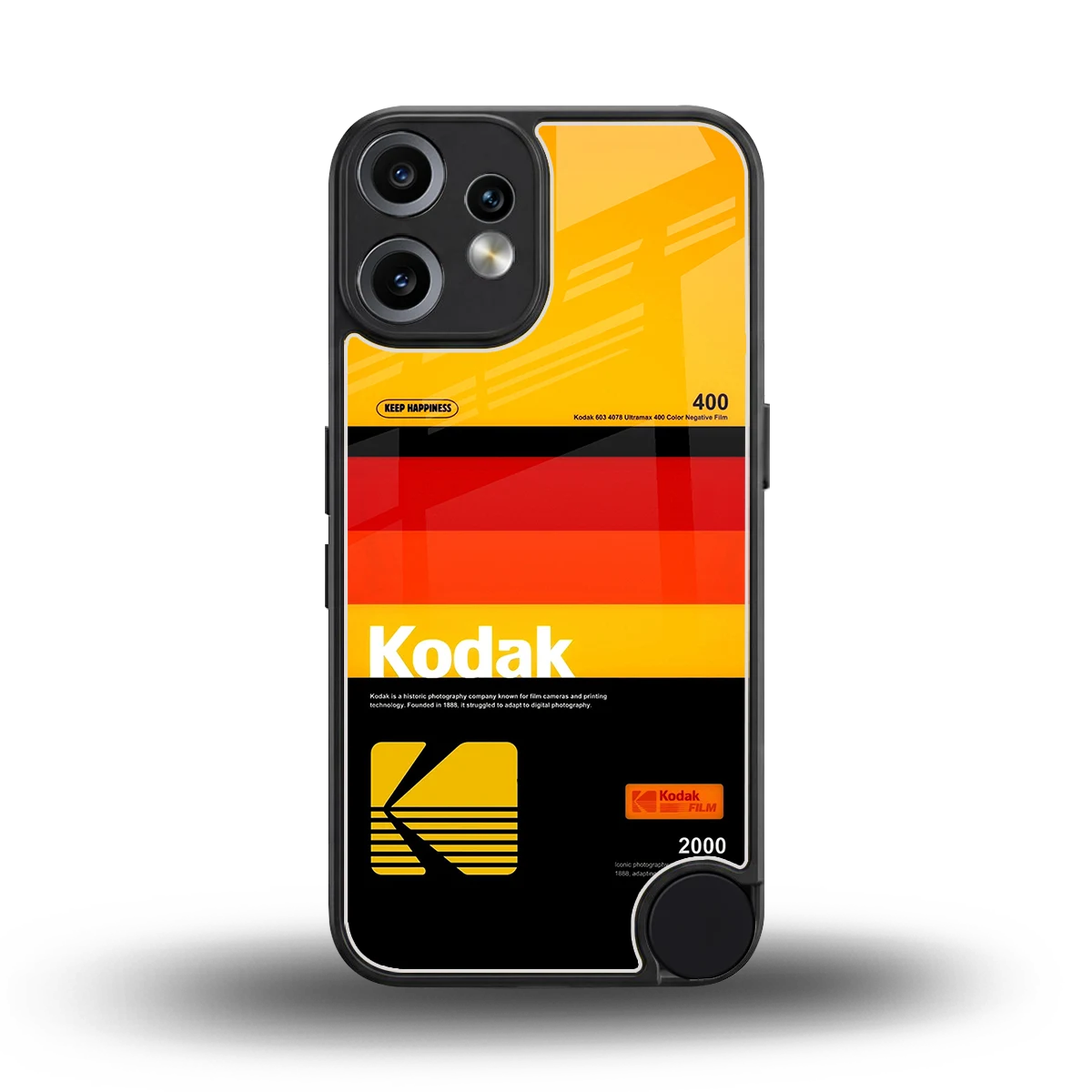 Keep Happiness Yellow back phone cover | glass case for cmf nothing phone 2 pro