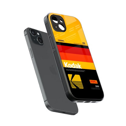 Keep Happiness Yellow sleek iphone 14 plus cover with tempered glass back and TPU edges