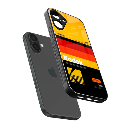 Keep Happiness Yellow sleek iphone 16 plus cover with tempered glass back and TPU edges