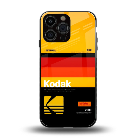 Keep Happiness Yellow back phone cover | glass case for iphone 16 pro max