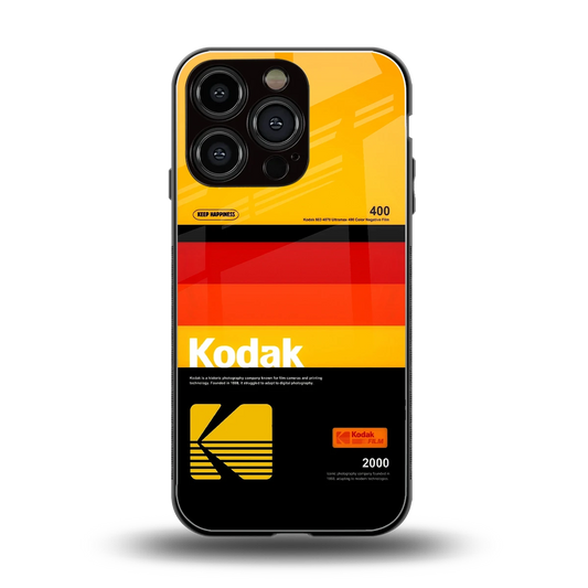 Keep Happiness Yellow back phone cover | glass case for iphone 16 pro
