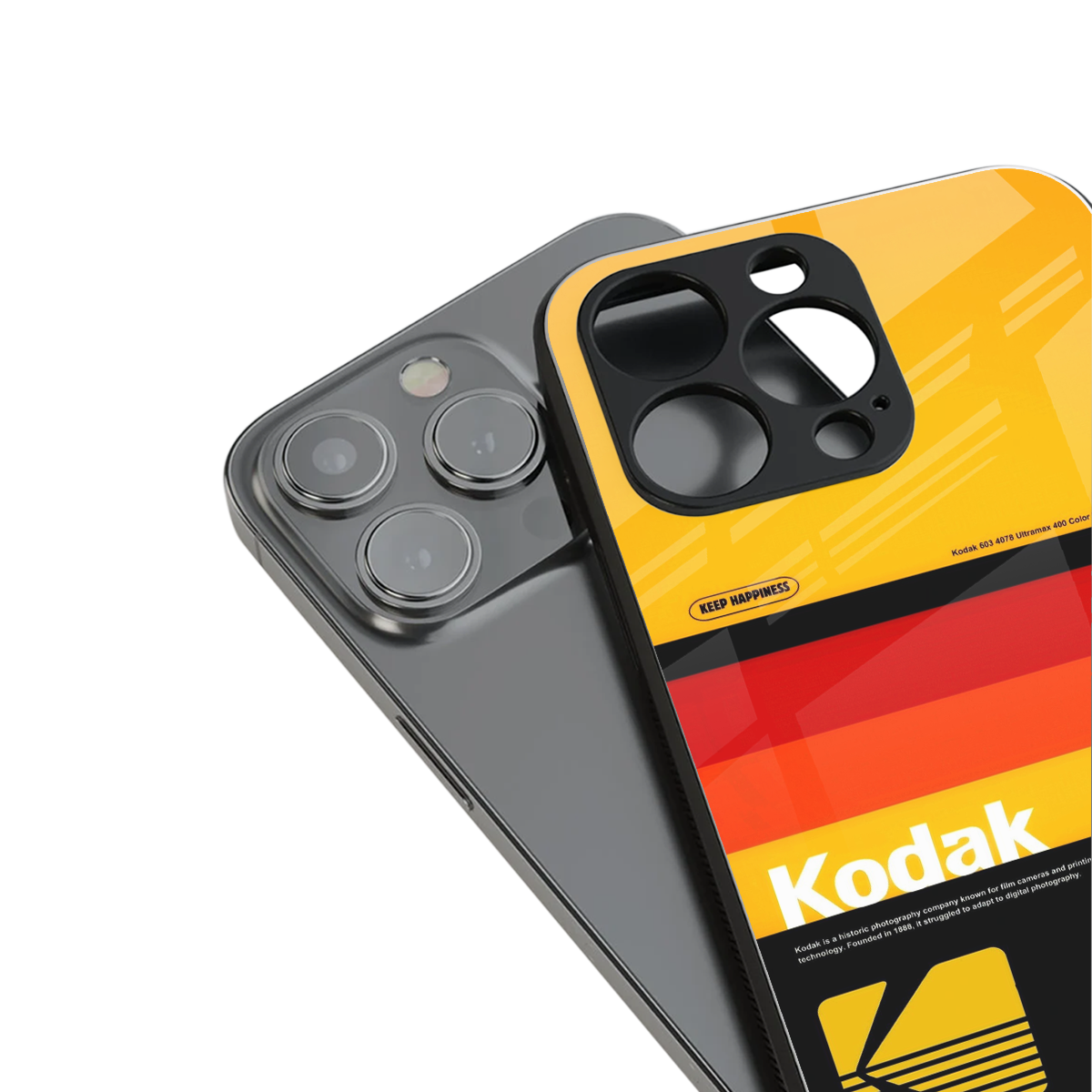 Keep Happiness Yellow Phone Case for Iphone 16 | Glass Case