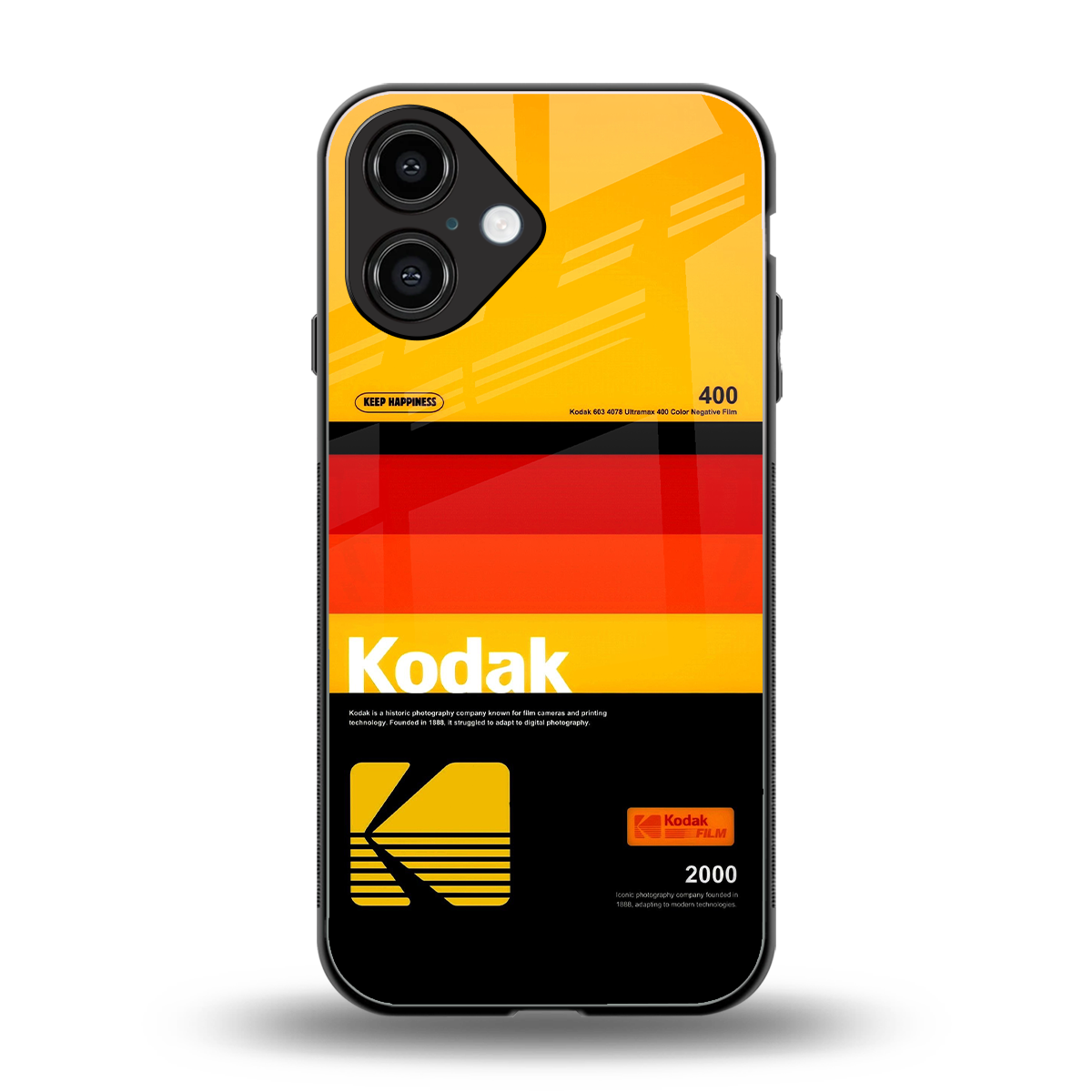 Keep Happiness Yellow Phone Case for Iphone 16 | Glass Case