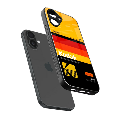 Keep Happiness Yellow sleek iPhone 16 cover with tempered glass back and TPU edges