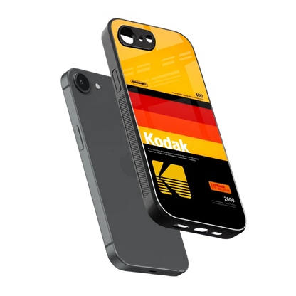 Keep Happiness Yellow sleek iphone 16e cover with tempered glass back and TPU edges