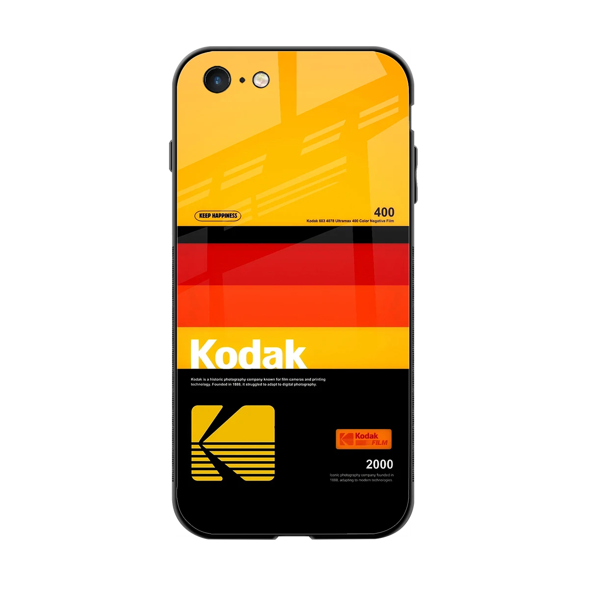 Keep Happiness Yellow back phone cover | glass case for iphone 6s