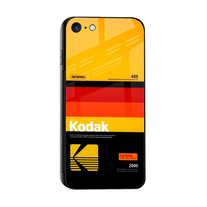 Keep Happiness Yellow sleek iphone 7 cover with tempered glass back and TPU edges
