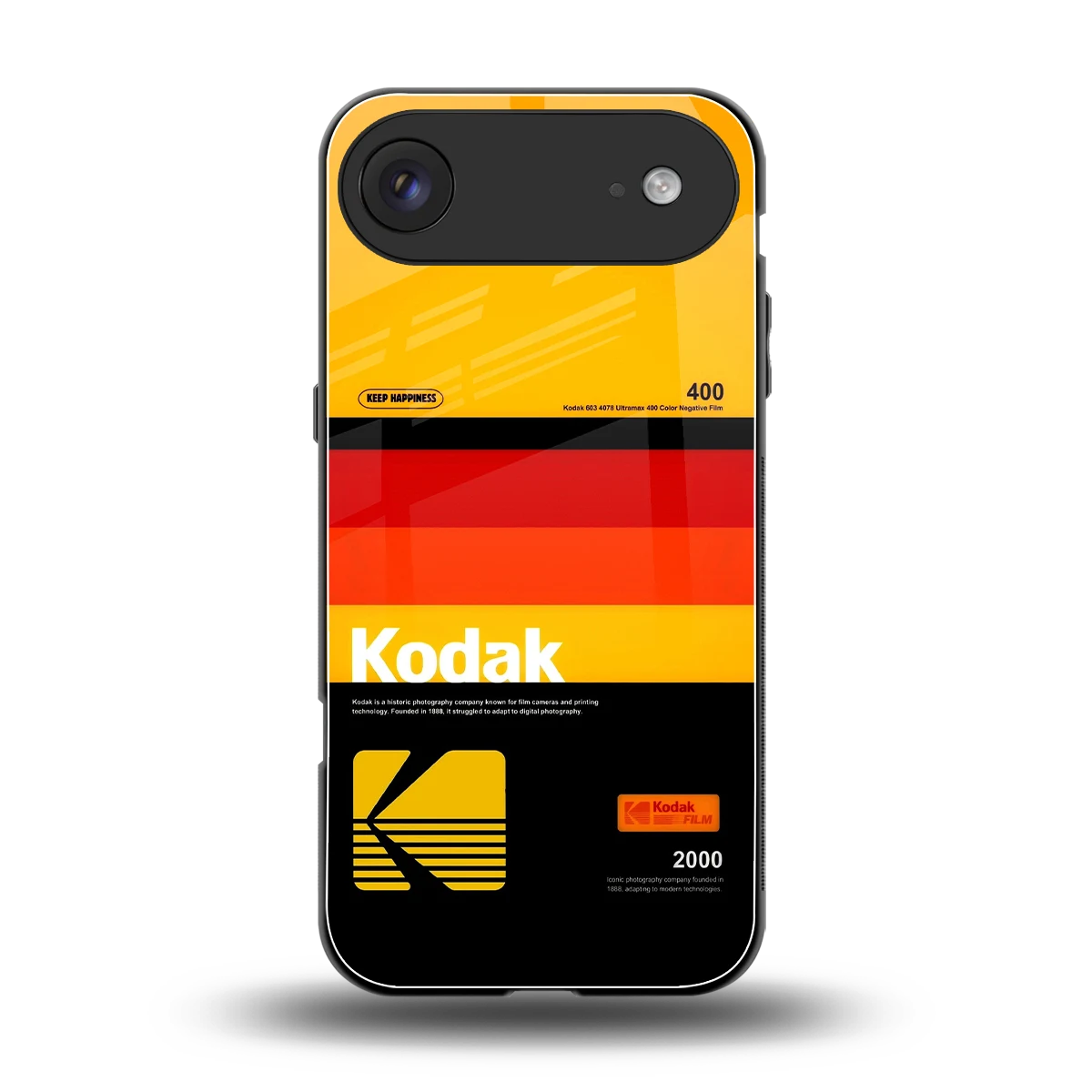 Keep Happiness Yellow back phone cover | glass case for iphone air