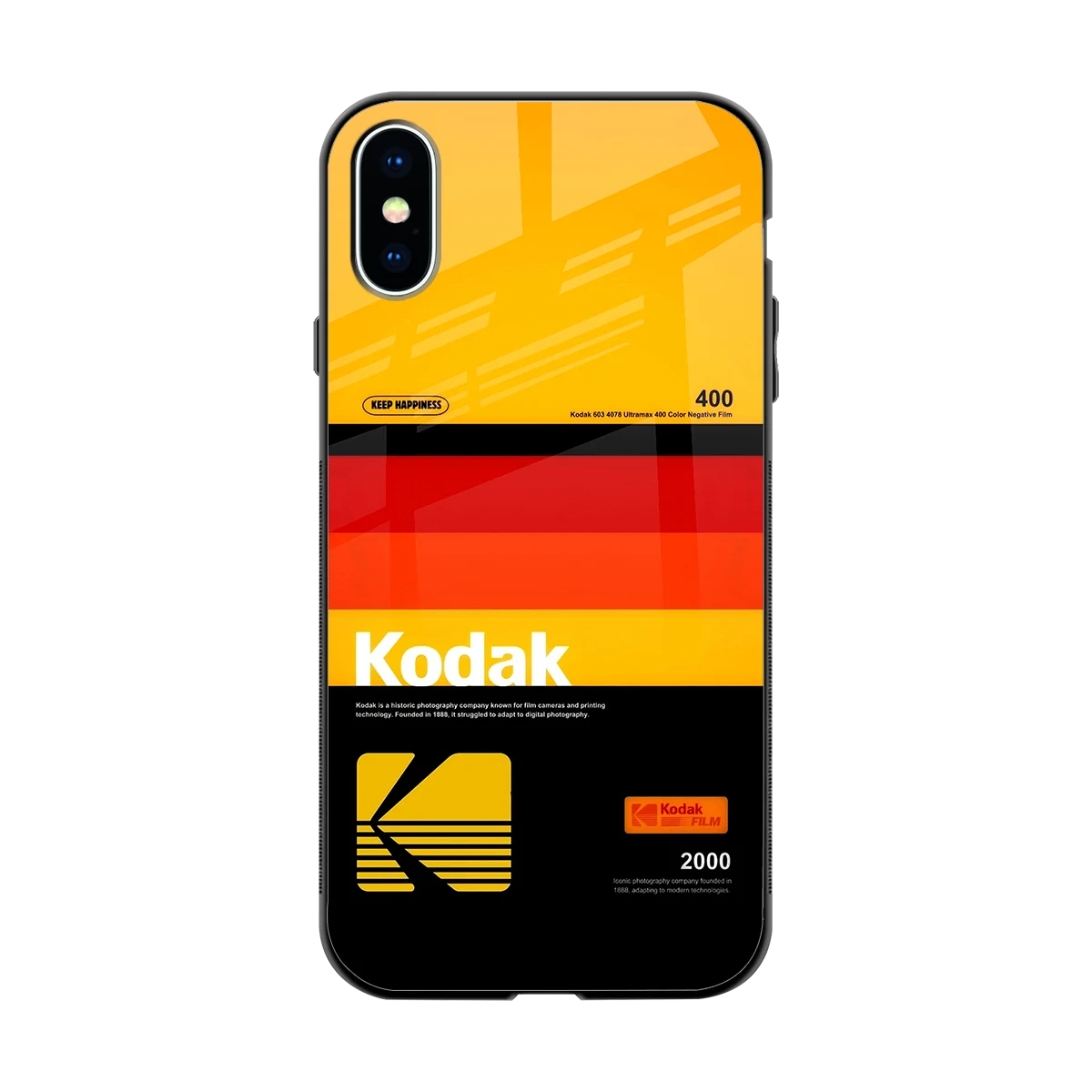 Keep Happiness Yellow back phone cover | glass case for iphone x