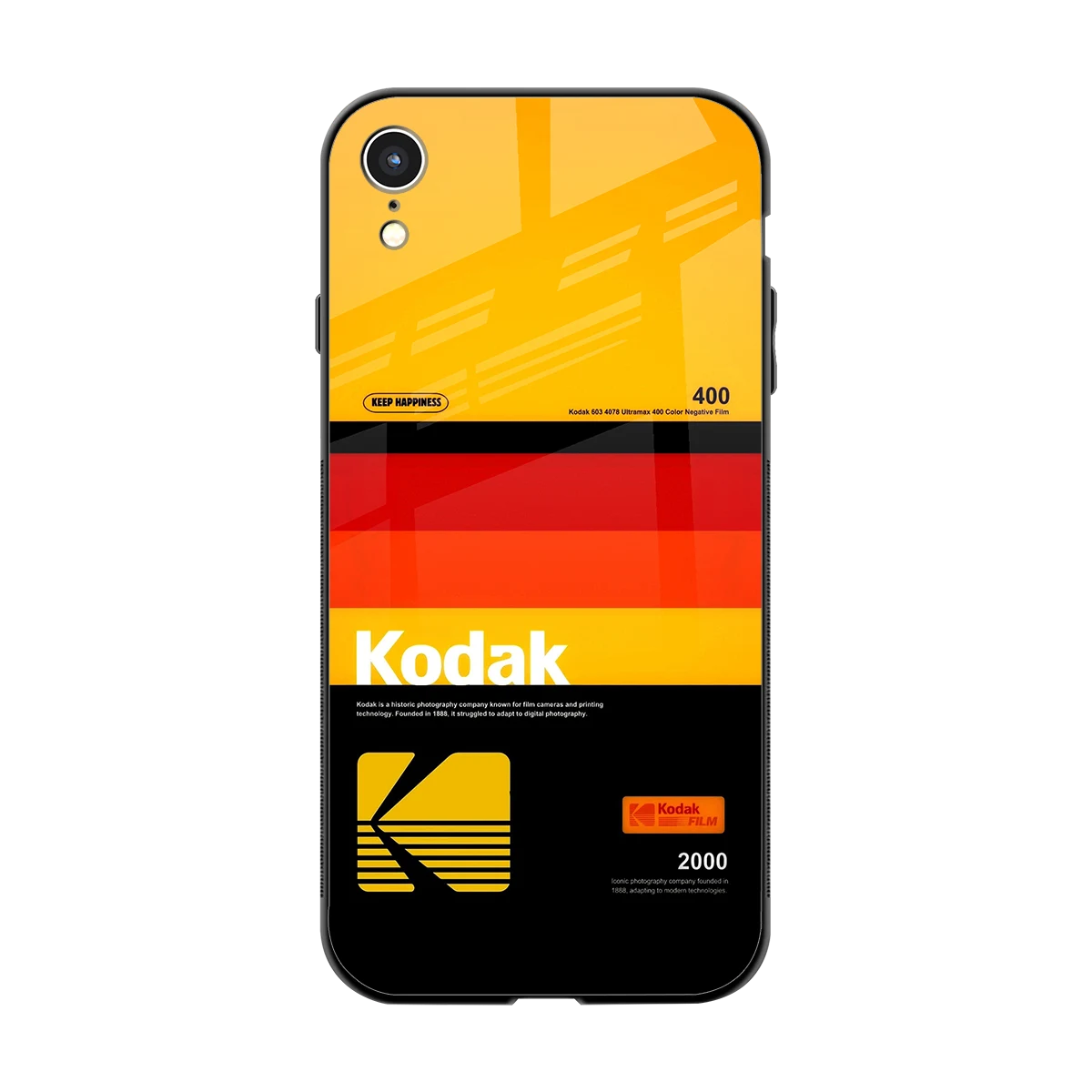 Keep Happiness Yellow back phone cover | glass case for iphone xr