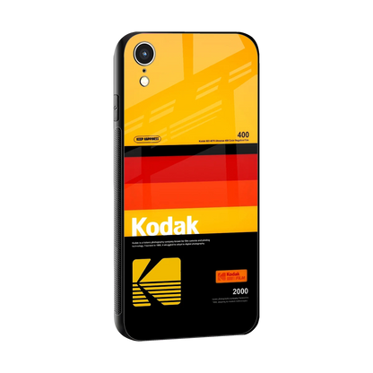 Keep Happiness Yellow sleek iphone xr cover with tempered glass back and TPU edges