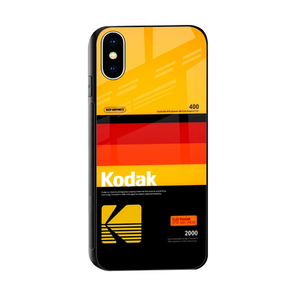 Keep Happiness Yellow sleek iphone xs cover with tempered glass back and TPU edges
