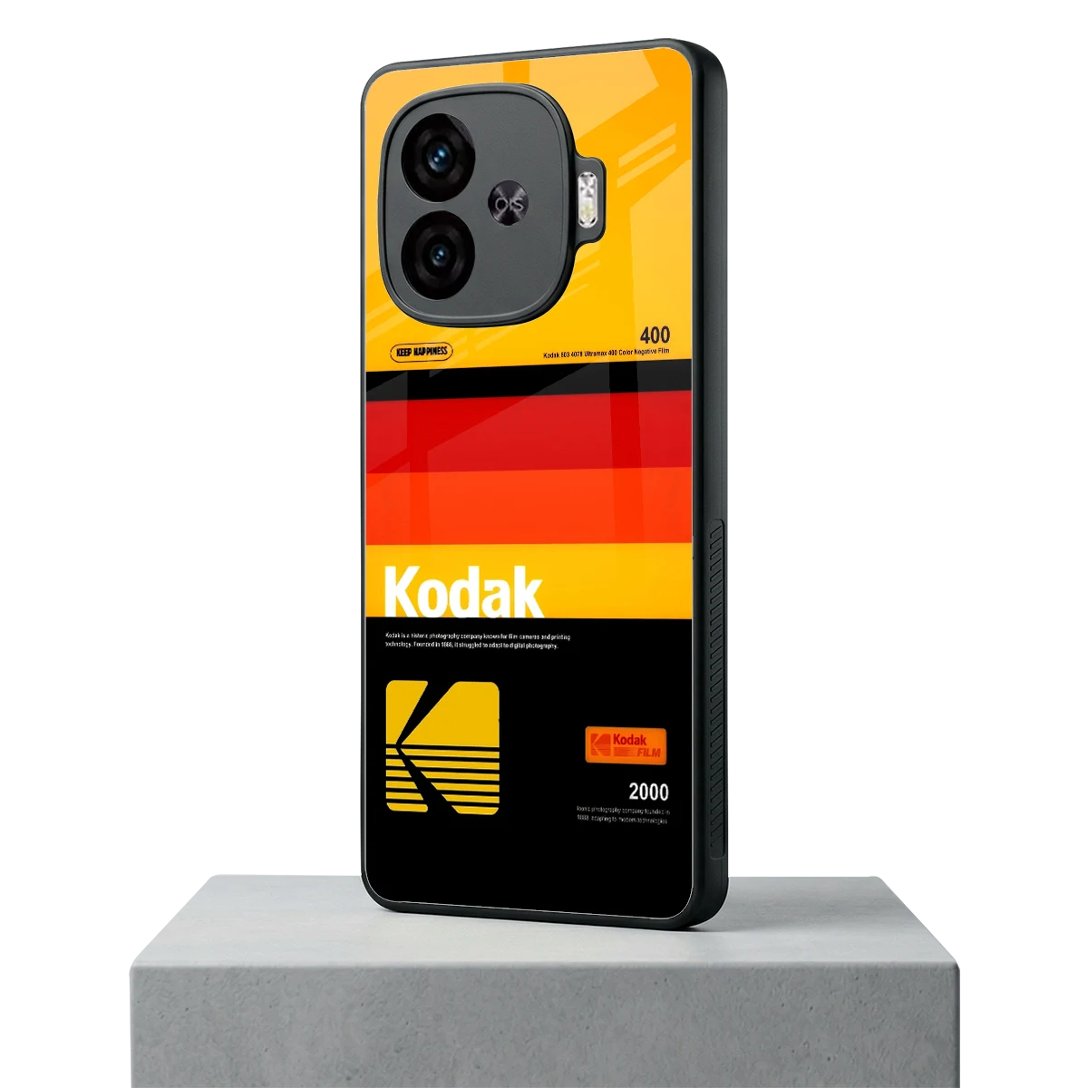 Keep Happiness Yellow iqoo neo 10r 5g mobile cover | shockproof glass phone case