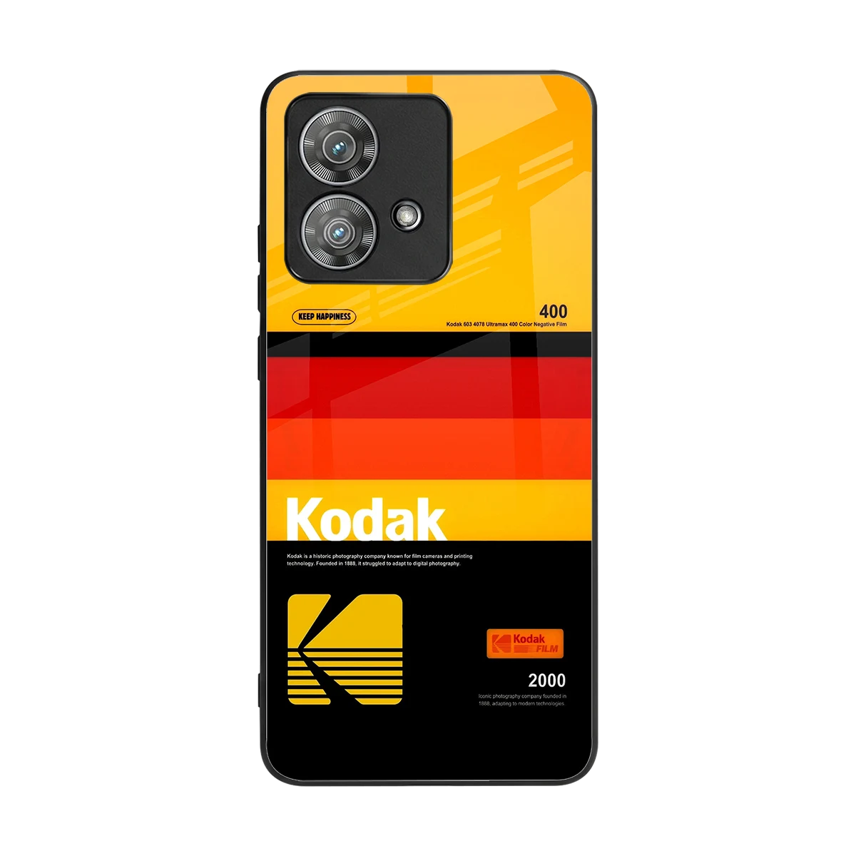 Keep Happiness Yellow back phone cover | glass case for motorola edge 40 neo 5g
