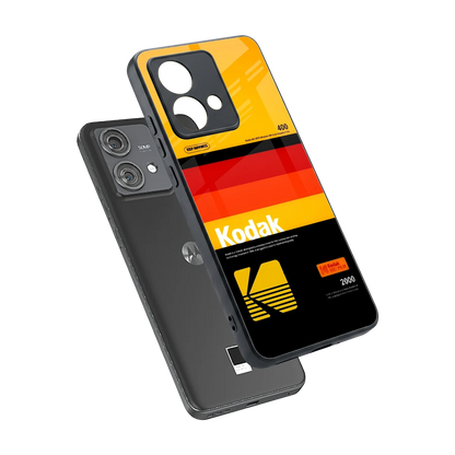 Keep Happiness Yellow sleek motorola edge 40 neo 5g cover with tempered glass back and TPU edges
