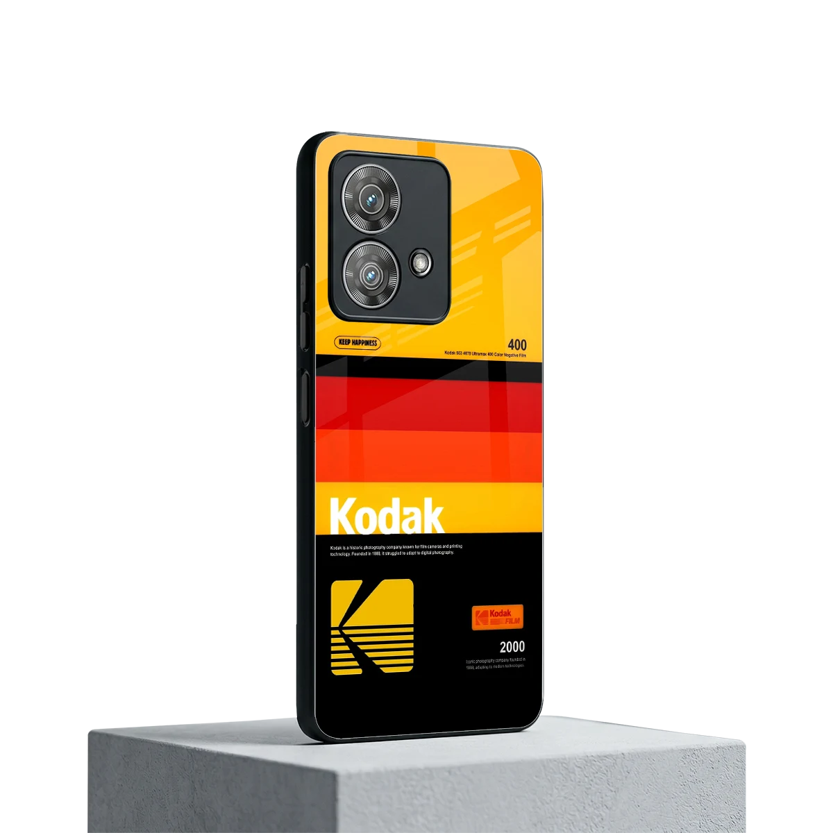 Keep Happiness Yellow motorola edge 40 neo 5g mobile cover | shockproof glass phone case