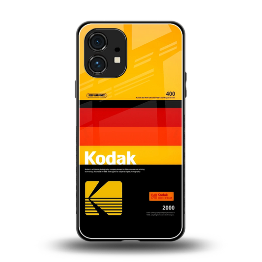 Keep Happiness Yellow back phone cover | glass case for nothing phone 1