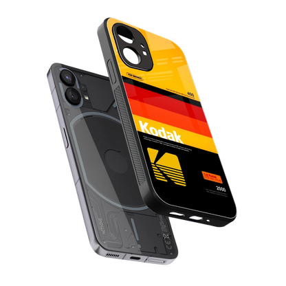 Keep Happiness Yellow sleek nothing phone 1 cover with tempered glass back and TPU edges