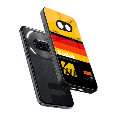 Keep Happiness Yellow sleek nothing phone 2a cover with tempered glass back and TPU edges