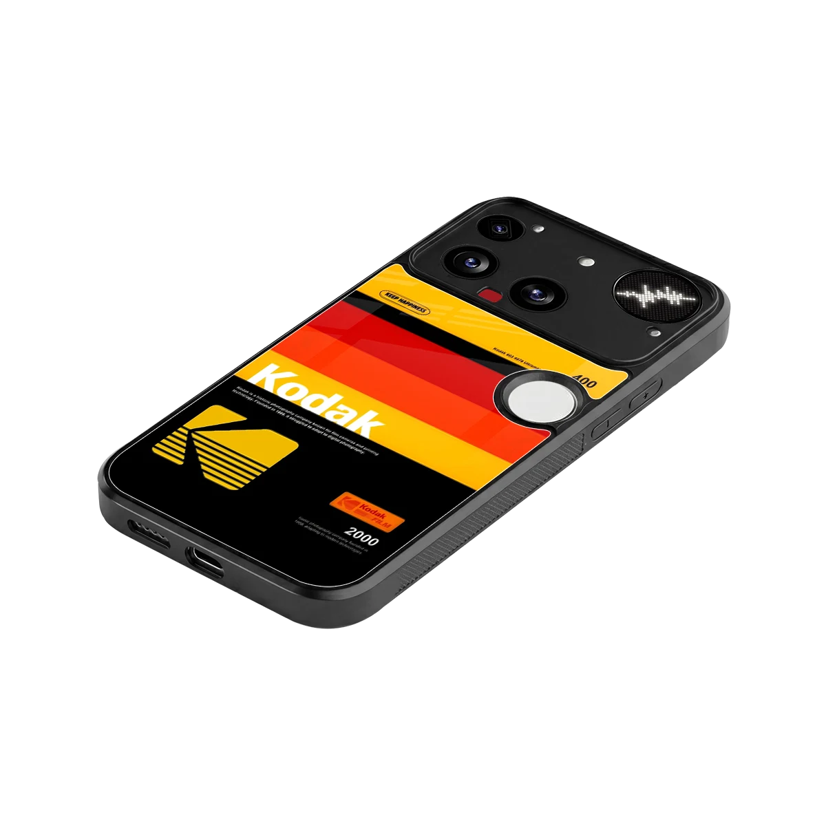 Keep Happiness Yellow stylish phone case for nothing phone 3 | glossy glass and slim fit