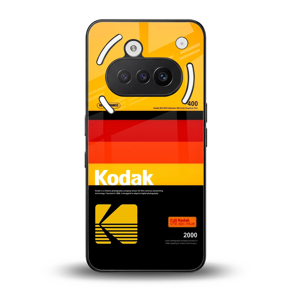 Keep Happiness Yellow back phone cover | glass case for nothing phone 3a