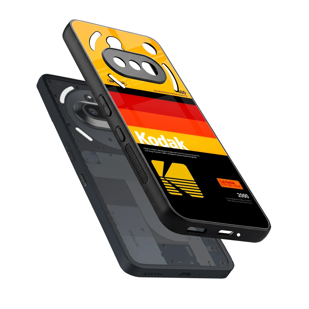 Keep Happiness Yellow sleek nothing phone 3a cover with tempered glass back and TPU edges