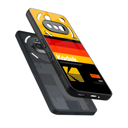 Keep Happiness Yellow sleek nothing phone 3a cover with tempered glass back and TPU edges