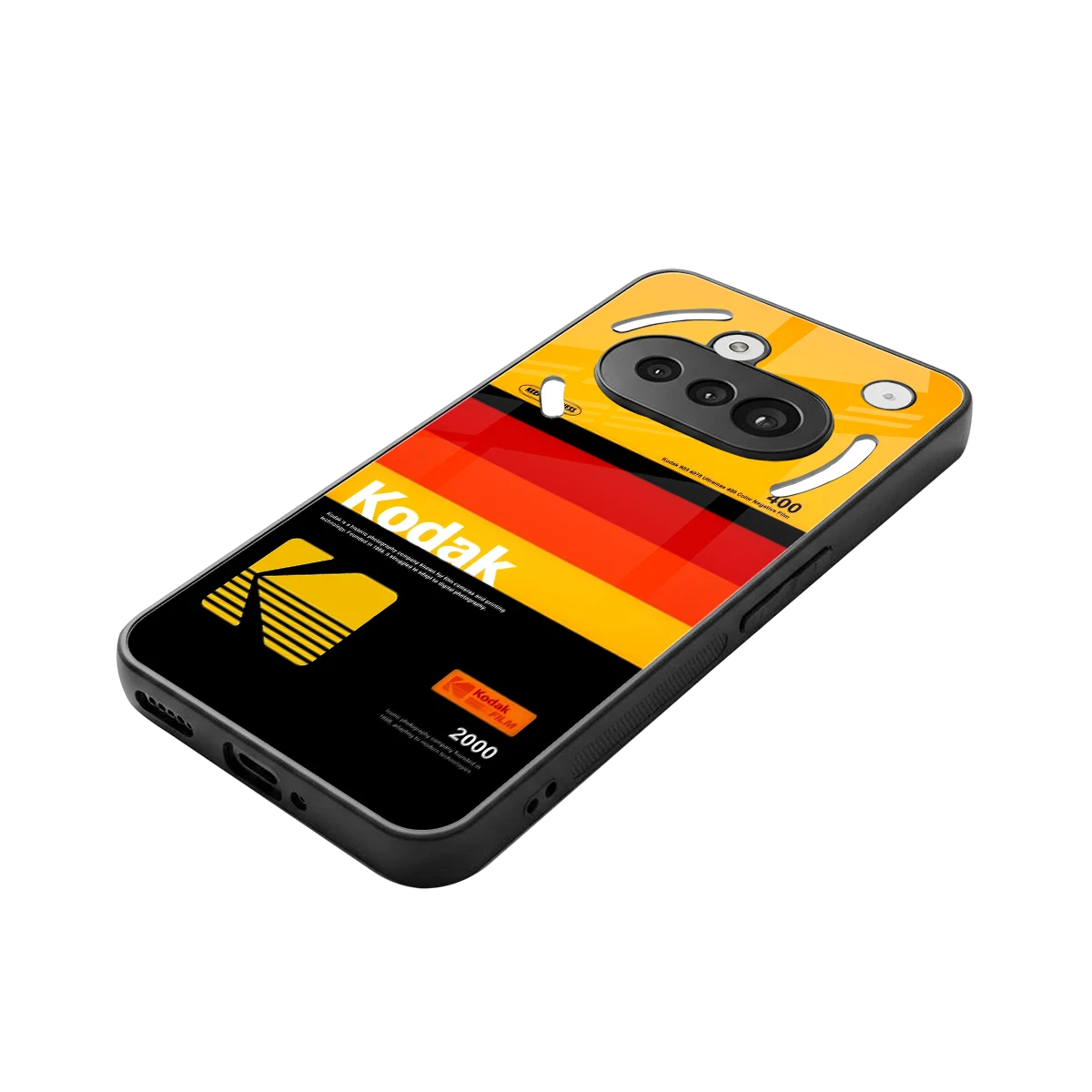 Keep Happiness Yellow stylish phone case for nothing phone 3a | glossy glass and slim fit