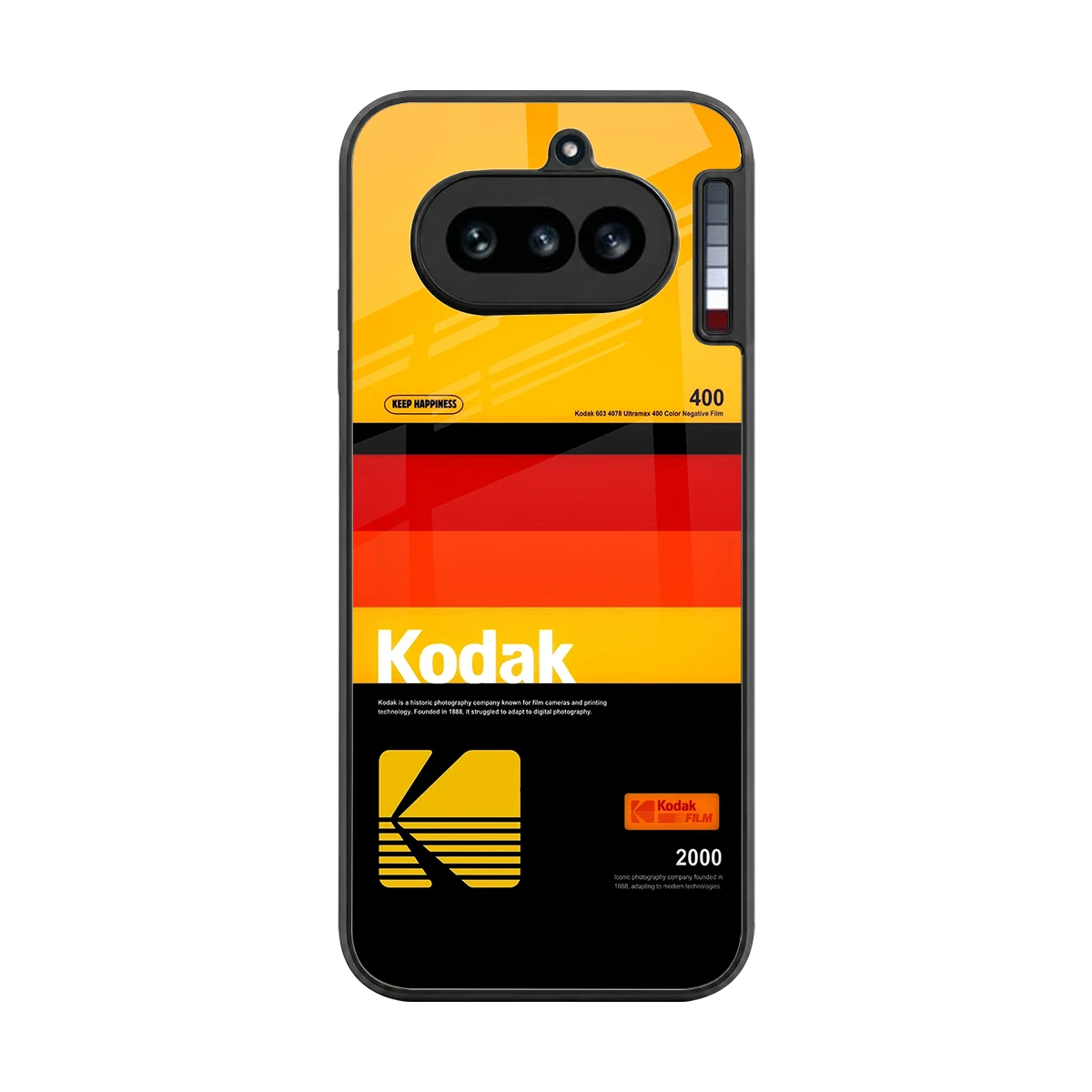 Keep Happiness Yellow back phone cover | glass case for nothing phone 4a