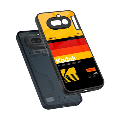 Keep Happiness Yellow sleek nothing phone 4a cover with tempered glass back and TPU edges