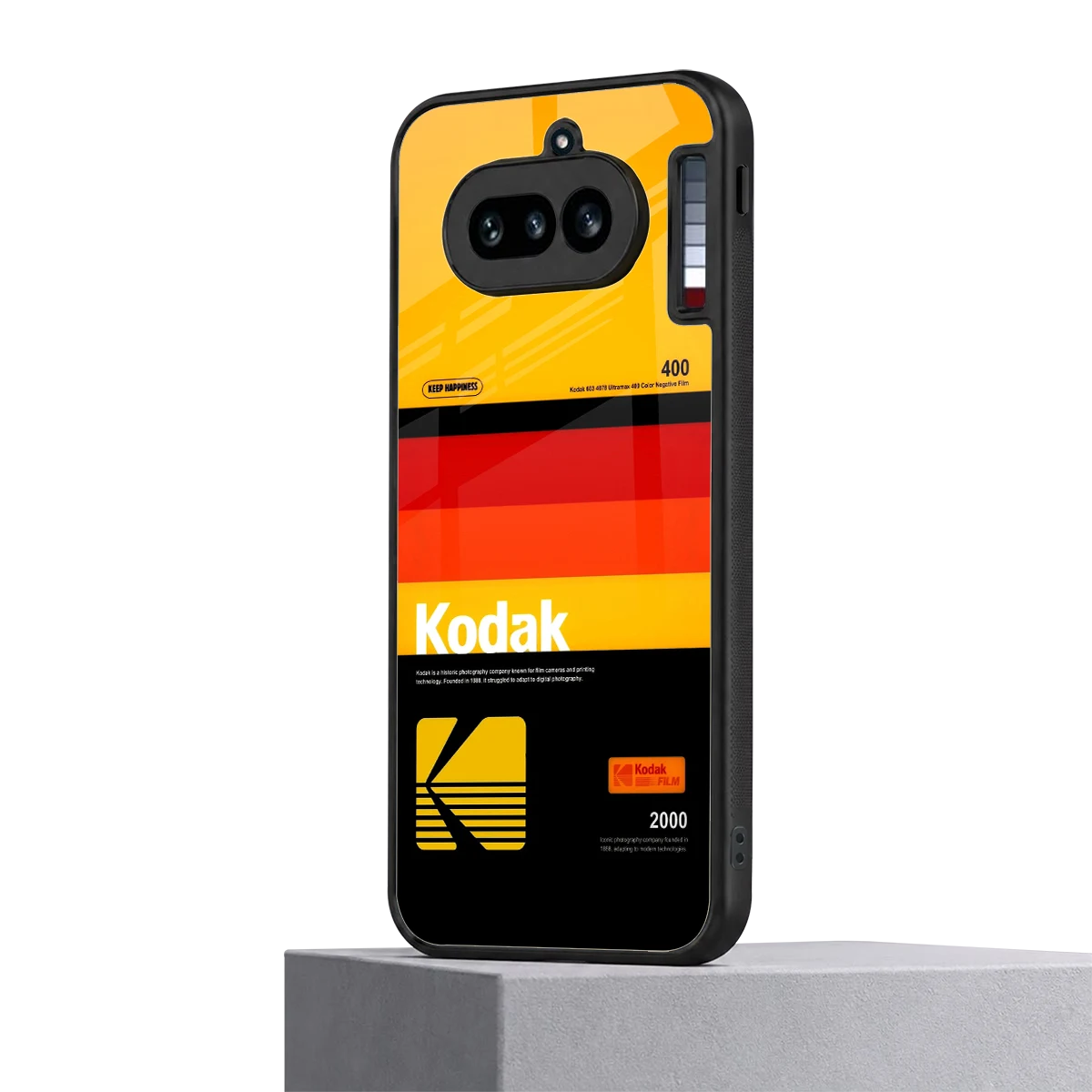 Keep Happiness Yellow nothing phone 4a mobile cover | shockproof glass phone case